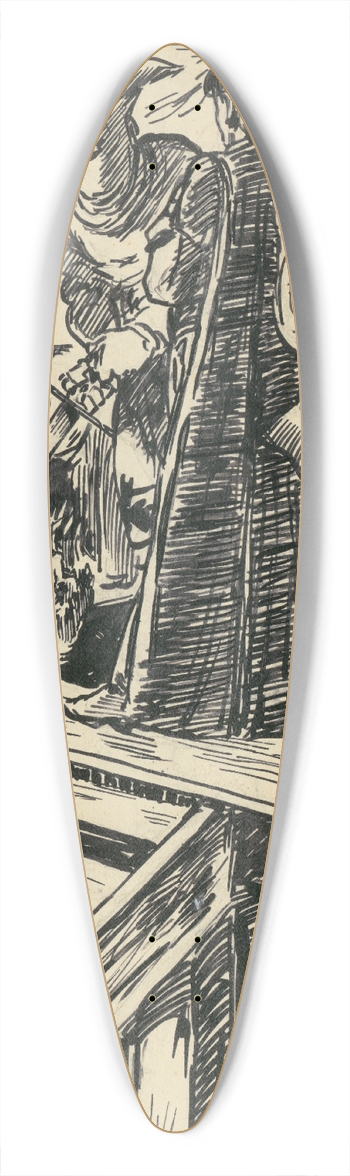 Andrej Kovik - 10.- Poprava 39.3 inch art pintail longboard deck