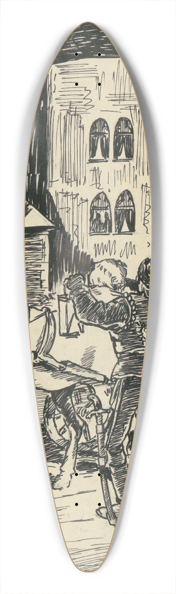 Andrej Kovik - 4.- Non prchod 39.3 inch art pintail longboard deck