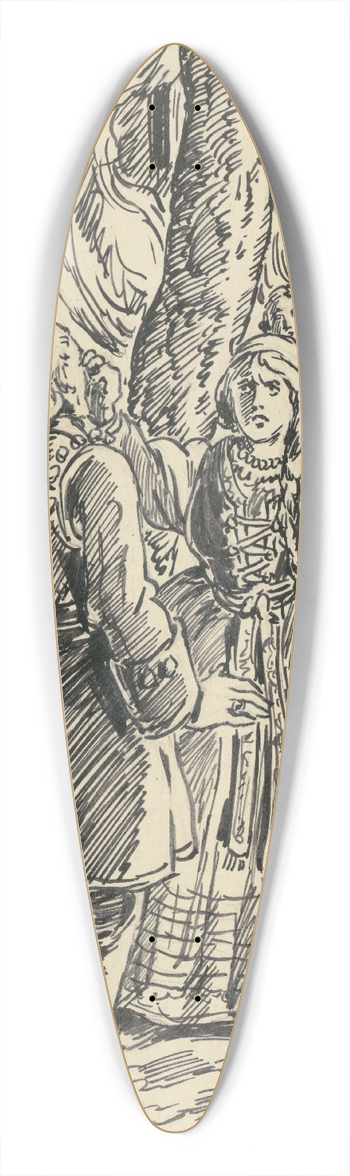Andrej Kovik - 9.- Poiar 39.3 inch art pintail longboard deck