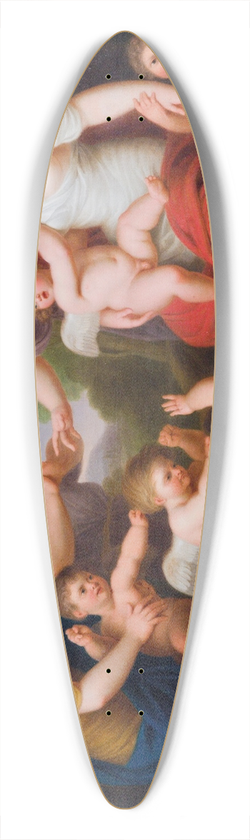 Andries Cornelis Lens - A fight between putti 39.3 inch art pintail longboard deck