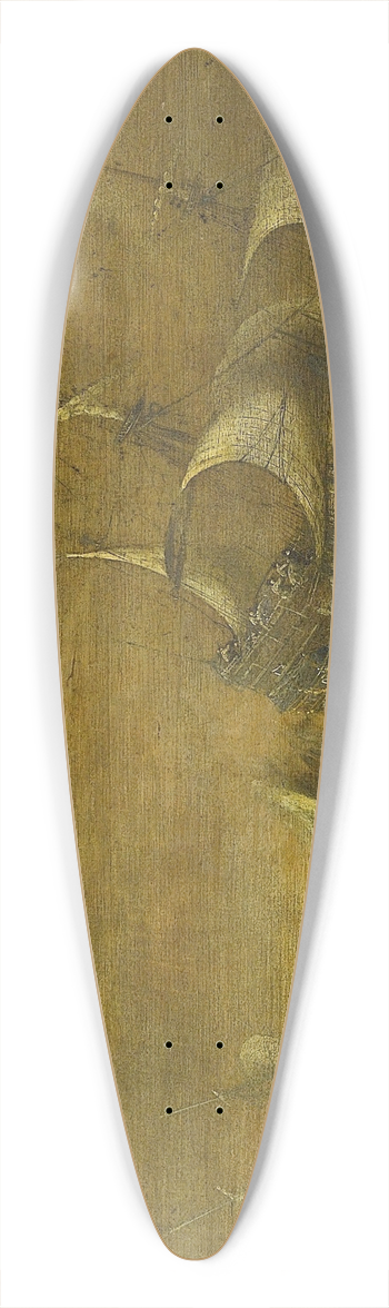 Andries van Eertvelt - Ships in a Storm 39.3 inch art pintail longboard deck