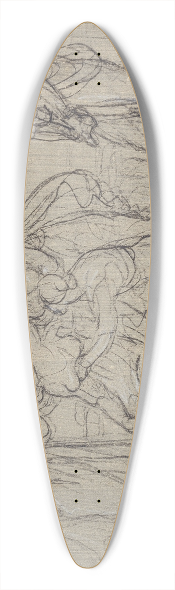 Angelica Kauffmann - Vergil liest Augustus und Octavia die Aeneis vor 39.3 inch art pintail longboard deck