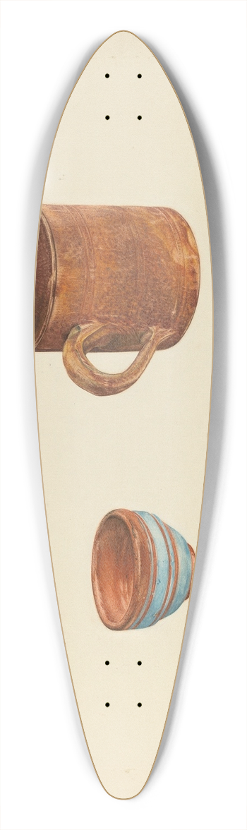 Angelo Bulone - Zoar Dish and Coffee and Cider Cup w- Lid 39.3 inch art pintail longboard deck