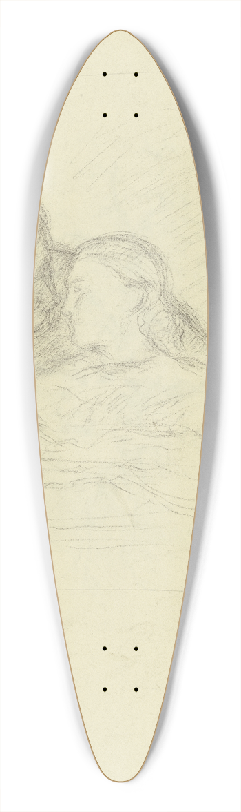 Angilbert Gbel - Couple in the window 39.3 inch art pintail longboard deck