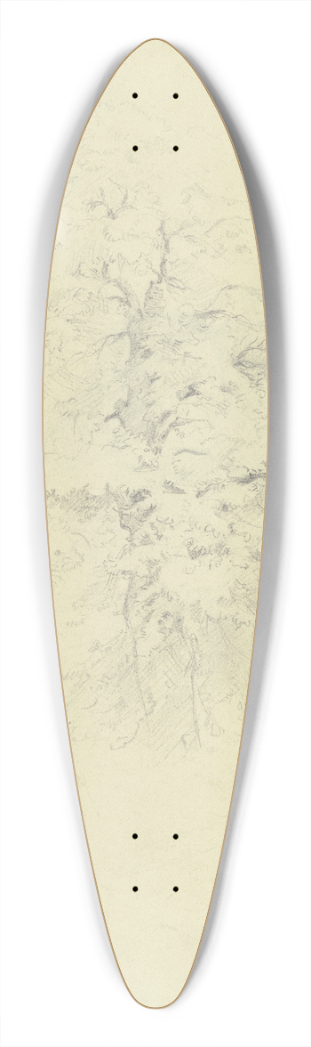 Angilbert Gbel - Tree in Seckbach 39.3 inch art pintail longboard deck