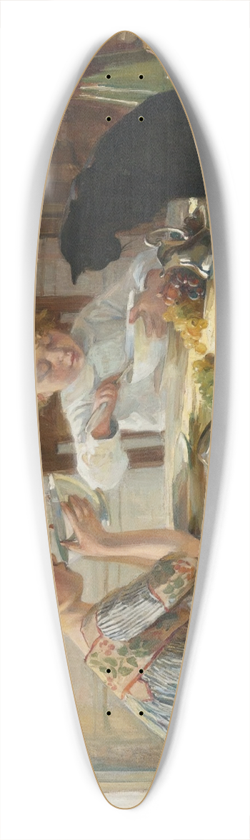 Angle Blanche Denvil - Snack time 39.3 inch art pintail longboard deck
