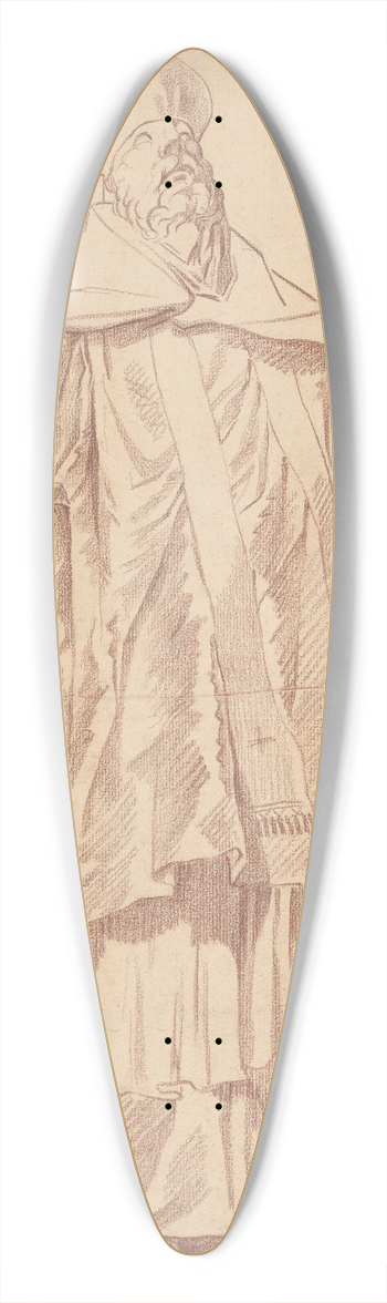 Anicet Charles Gabriel Lemonnier - Standing Ecclesiastic With Arms Upraised 39.3 inch art pintail longboard deck
