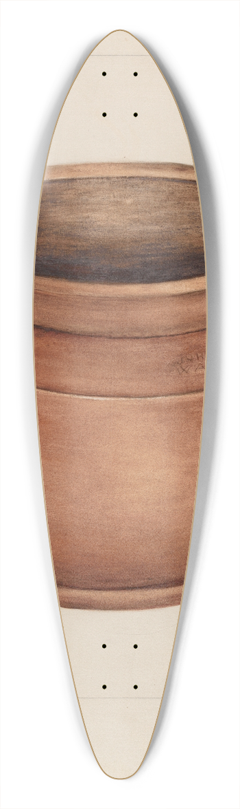 Anna Aloisi - Earthenware Pot 39.3 inch art pintail longboard deck