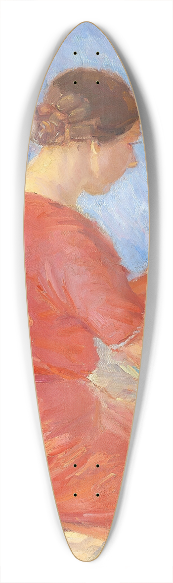 Anna Ancher - Moderen fletter Barnets Haar 39.3 inch art pintail longboard deck
