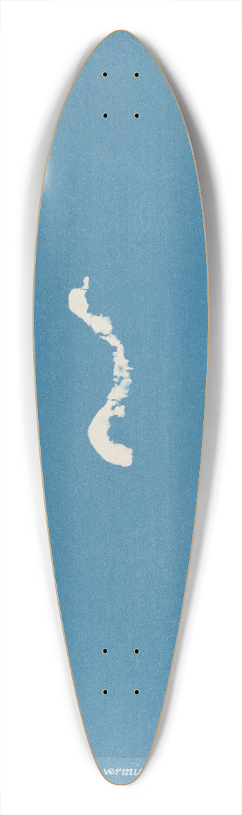 Anna Atkins - Lyngbya vermicularis 39.3 inch art pintail longboard deck