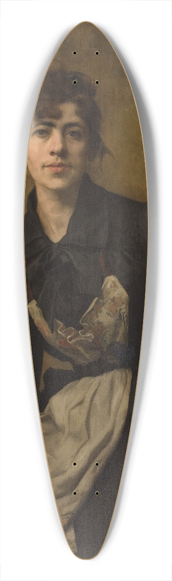 Anna Biliska-Bohdanowicz - Self-Portrait with a Palette 39.3 inch art pintail longboard deck