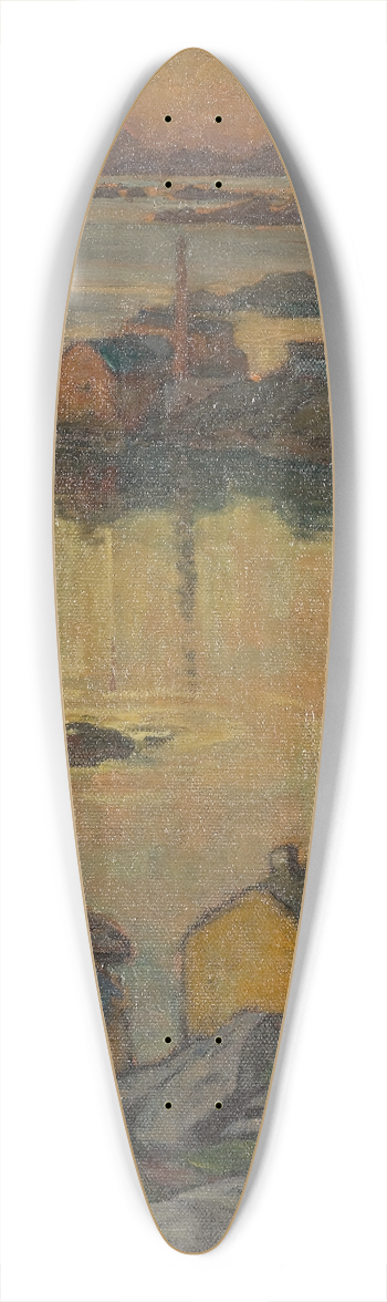 Anna Boberg - An August Night. Study from North Norway 39.3 inch art pintail longboard deck