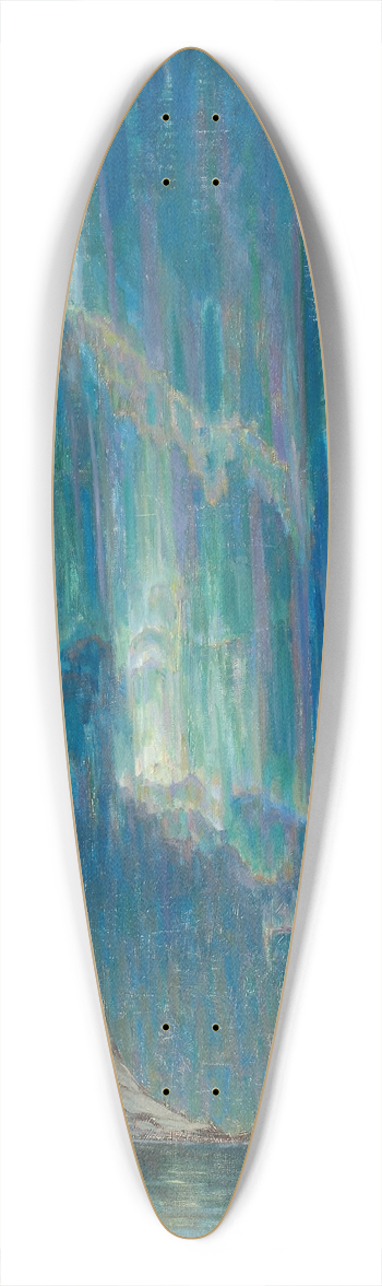 Anna Boberg - Northern Lights. Study from North Norway 39.3 inch art pintail longboard deck