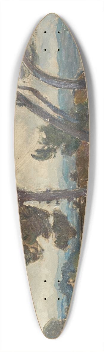 Anna Boberg - Study from Spoleto, Italy 39.3 inch art pintail longboard deck