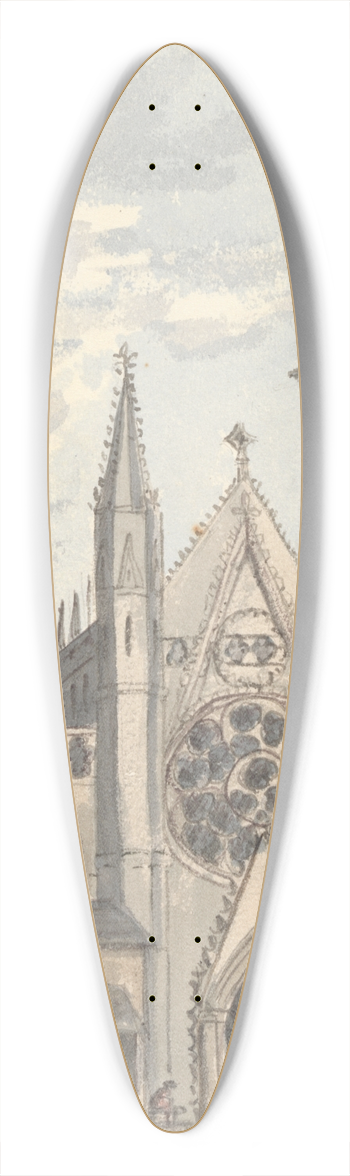 Anne Rushout - Saint-Pierre, Caen 39.3 inch art pintail longboard deck
