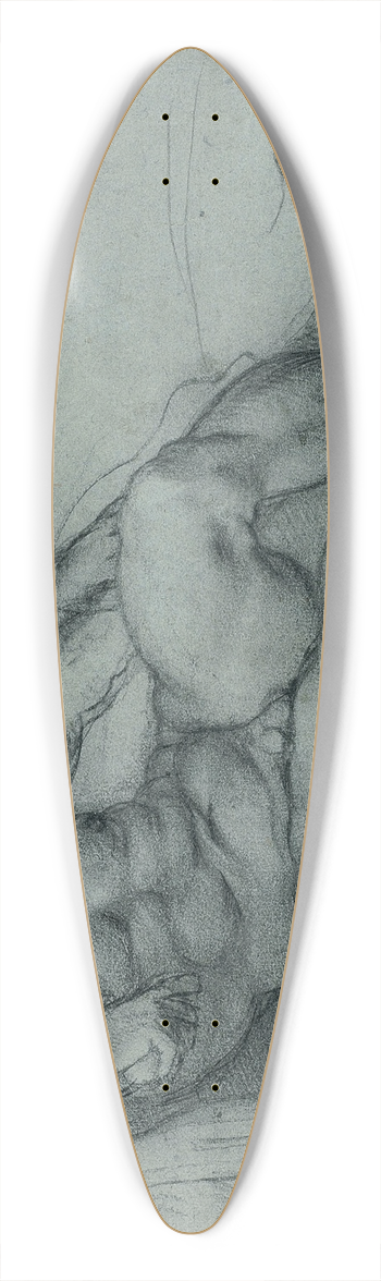 Annibale Carracci - Study of Hercules Resting, with Separate Studies of His Head and Foot 39.3 inch art pintail longboard deck