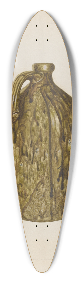 Annie B. Johnston - Stoneware Jug 39.3 inch art pintail longboard deck