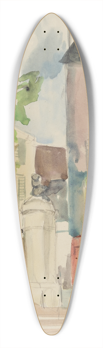 Anny Dollschein - Dorfplatz 39.3 inch art pintail longboard deck