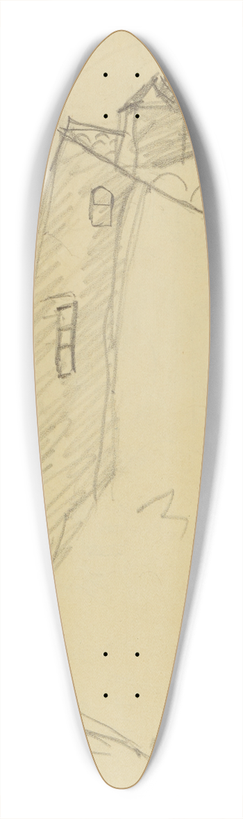 Anny Dollschein - Huser  Entwurf 39.3 inch art pintail longboard deck