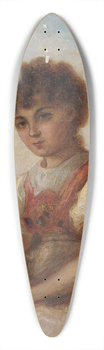 Anselm Feuerbach - Kleines Mdchen mit einer Ziege 39.3 inch art pintail longboard deck