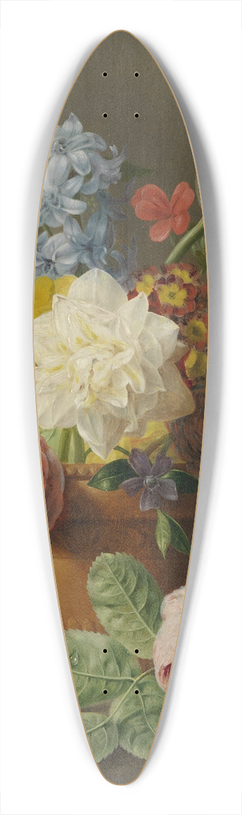 Anthony Oberman - Still Life with Flowers and Nuts 39.3 inch art pintail longboard deck