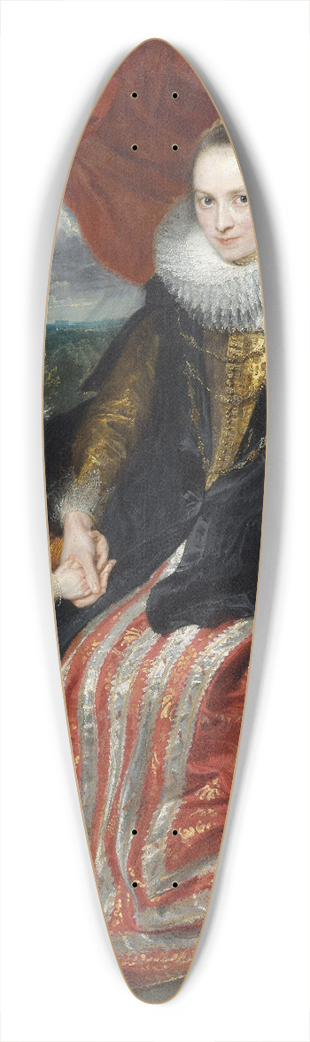 Anthony van Dyck - Susanna Fourment and Her Daughter 39.3 inch art pintail longboard deck