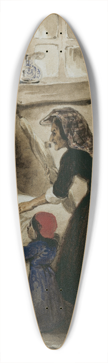 Antoine Johannot - The Fair Sleeper 39.3 inch art pintail longboard deck