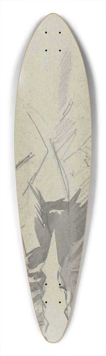 Anton Burger - Farmer from behind 39.3 inch art pintail longboard deck