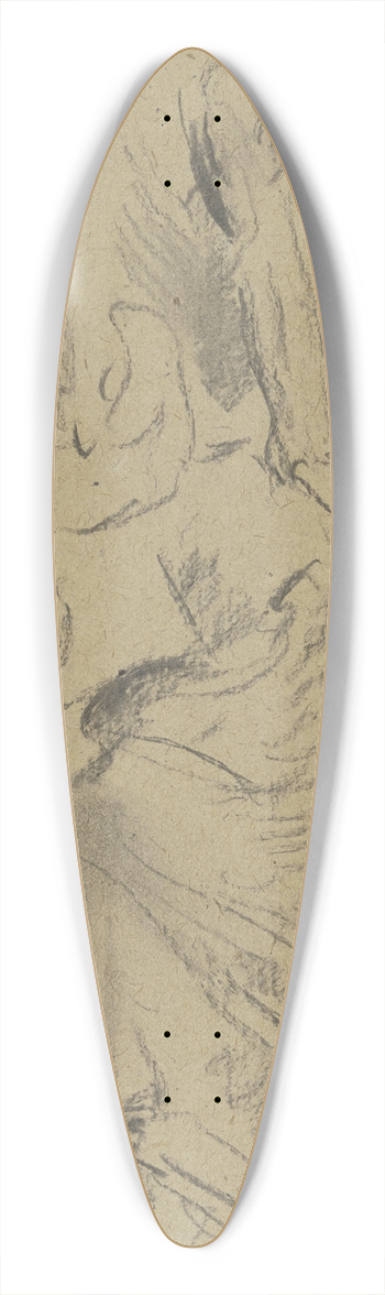 Anton Burger - Junge Dame nach rechts gehend 39.3 inch art pintail longboard deck