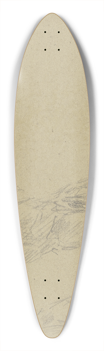 Anton Burger - Kopf, rechter Arm und Hnde eines Lesenden 39.3 inch art pintail longboard deck