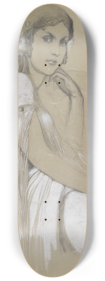 Alphonse Mucha - Jaroslava Muchov 8.25 inch art skate deck