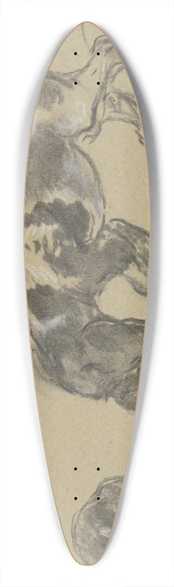 Anton Burger - Studienblatt; Junge Jagdhunde 39.3 inch art pintail longboard deck