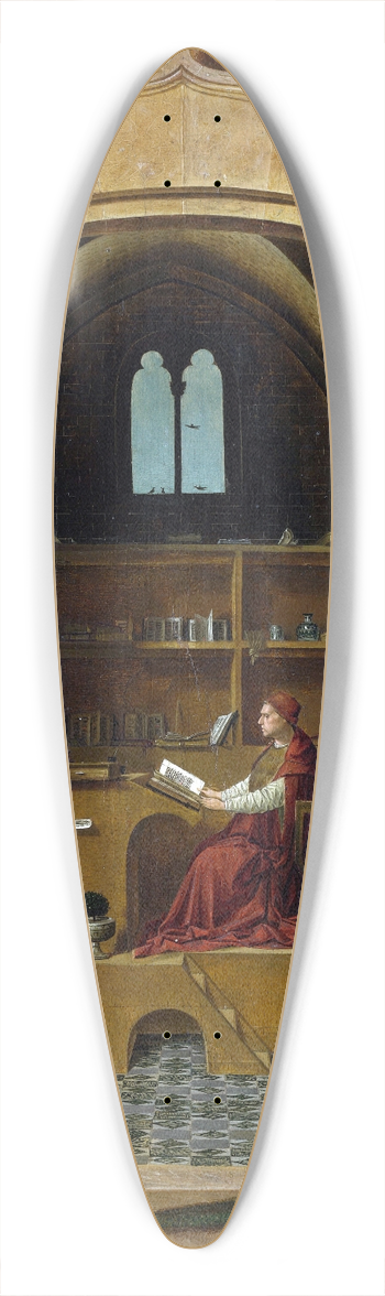 Antonello da Messina - St. Jerome in His Study 39.3 inch art pintail longboard deck