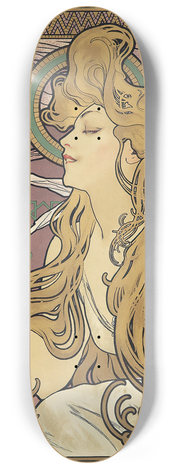 Alphonse Mucha - Job 8.25 inch art skate deck