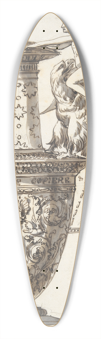 Antonio Basoli - Design for an Elaborate Pitcher andChandelier 39.3 inch art pintail longboard deck