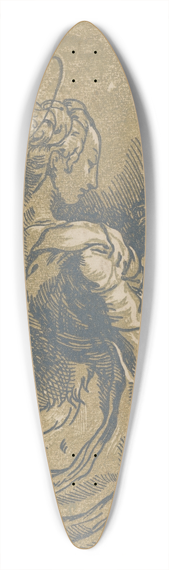 Antonio da Trento - Saint Cecilia 39.3 inch art pintail longboard deck