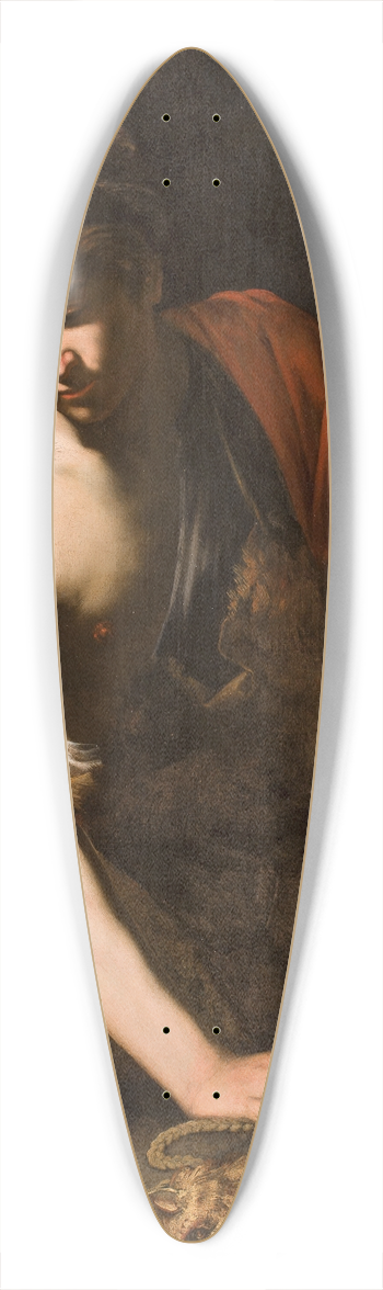Antonio De Bellis - David with Head of Goliath 39.3 inch art pintail longboard deck