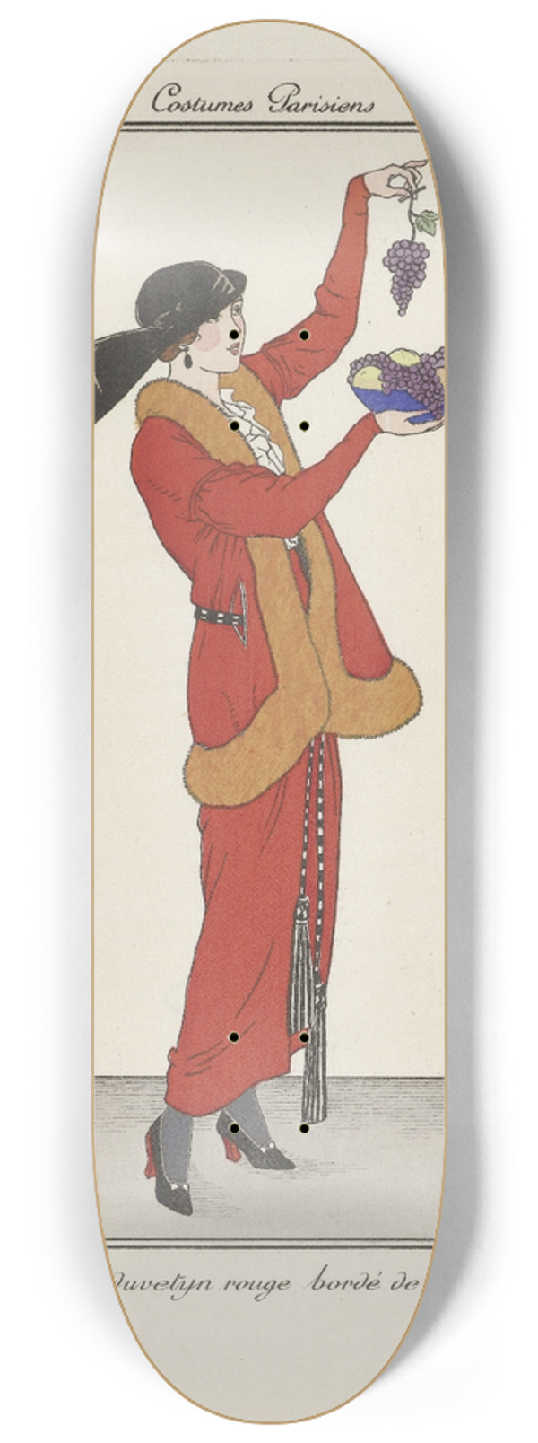 Jan van Brock - Journal des Dames et des Modes; the Fashion Illustrators 8.25 inch art skate deck