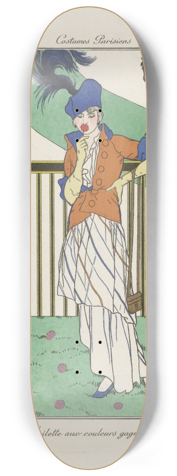 Jan van Brock - Journal des Dames et des Modes; the Fashion Illustrators 8.25 inch art skate deck