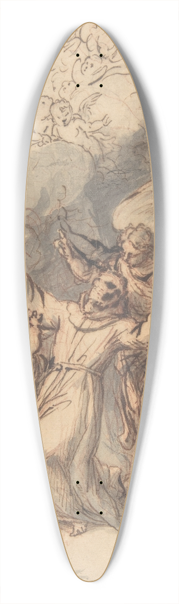 Antonio de Pereda - St. Francis Receiving the Stigmata 39.3 inch art pintail longboard deck