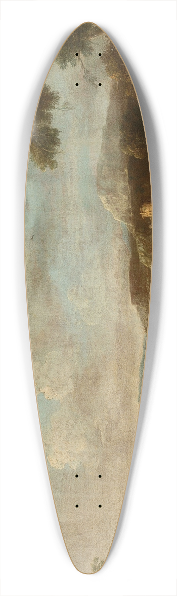 Antonio Diziani - Landscape with staffage 39.3 inch art pintail longboard deck
