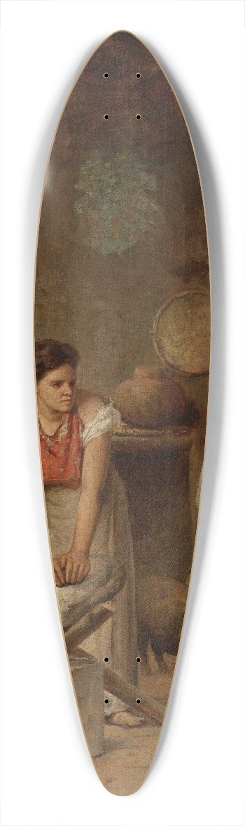 Antonio Herrera Toro - Untitled (Cocina Criolla) 39.3 inch art pintail longboard deck