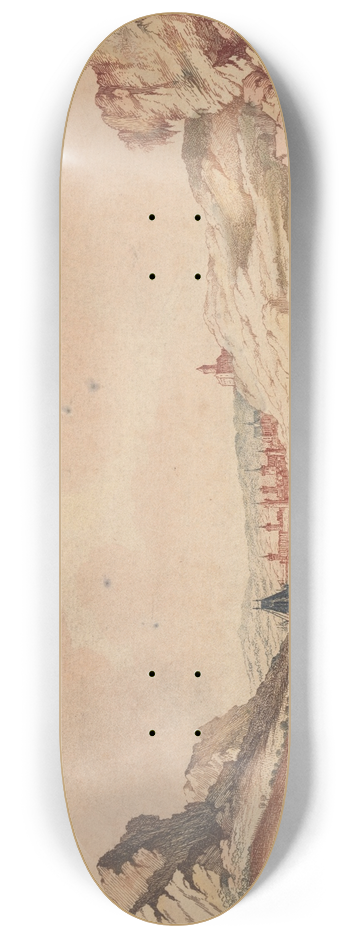 Jan van Call - Gezicht op burcht Pfalzgrafenstein bij Kaub 8.25 inch art skate deck