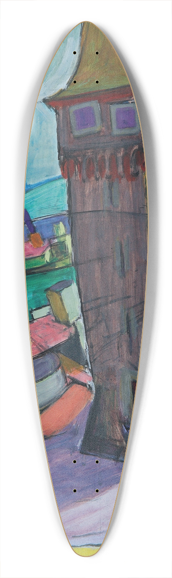 Anton Kerschbaumer - Lindauer Hafen III 39.3 inch art pintail longboard deck