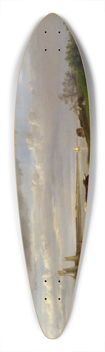 Anton Mauve - Landscape with Cattle 39.3 inch art pintail longboard deck