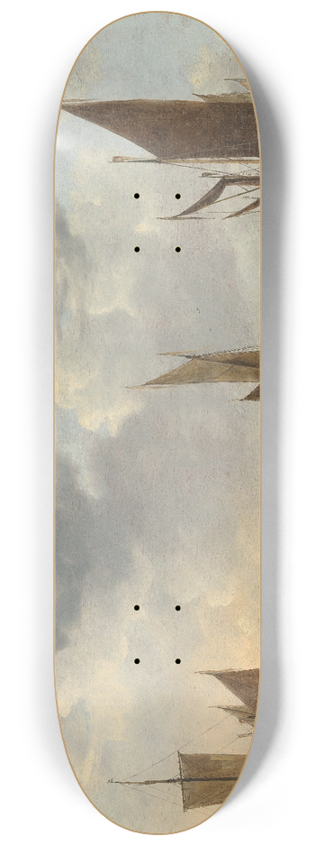 Jan van de Cappelle - Seascape with Ships 8.25 inch art skate deck
