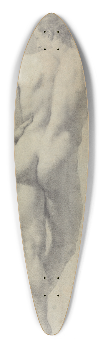 Anton Raphael Mengs - Male Nude Study 39.3 inch art pintail longboard deck