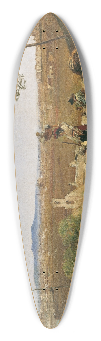 Anton Romako - Blick auf Rom vom Monte Mario 39.3 inch art pintail longboard deck