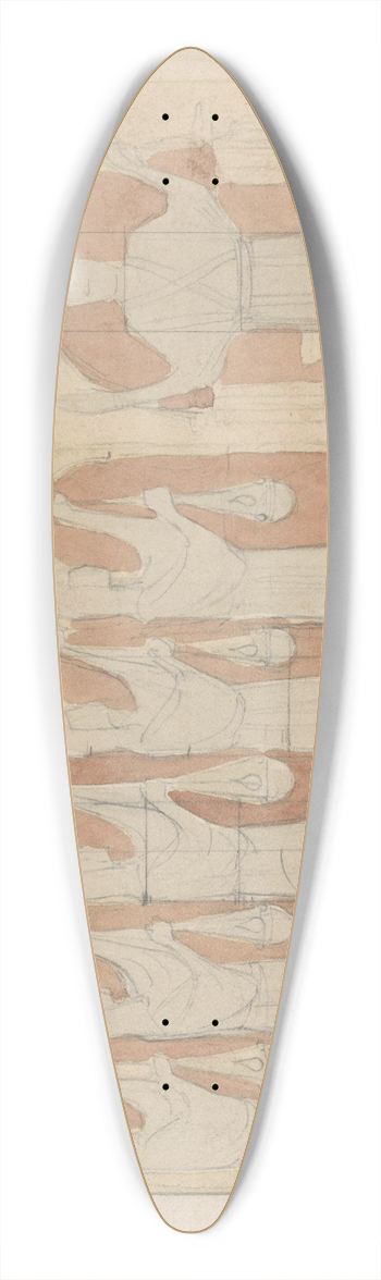 Antoon Derkinderen - De vijf wijze maagden 39.3 inch art pintail longboard deck