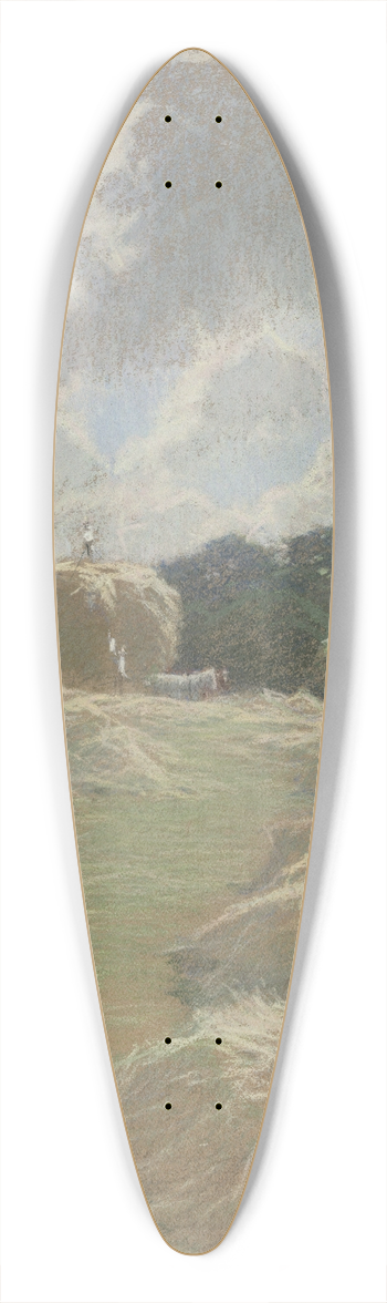 Appleton Brown - Landscape withHay 39.3 inch art pintail longboard deck